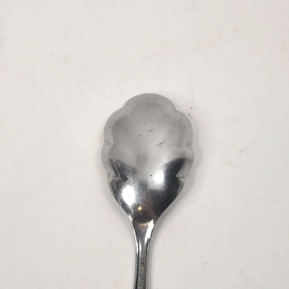 Vintage Superior Stainless USA RADIANT ROSE Sugar Shell Spoon Flatware...